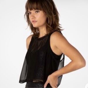 Beyond Yoga Black Sheer Tank Top